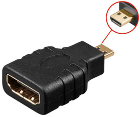 Detail-HDMI adapter microHDMI IADAP MD