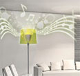 Particolare di installazione Lampadina LED AwoX Striim LIGHT in soggiorno
