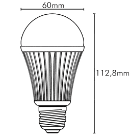Dimensioni lampada Alpha LB130/10
