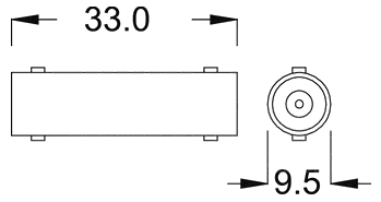 Dimensioni accoppiatore BNC Alpha 82-017